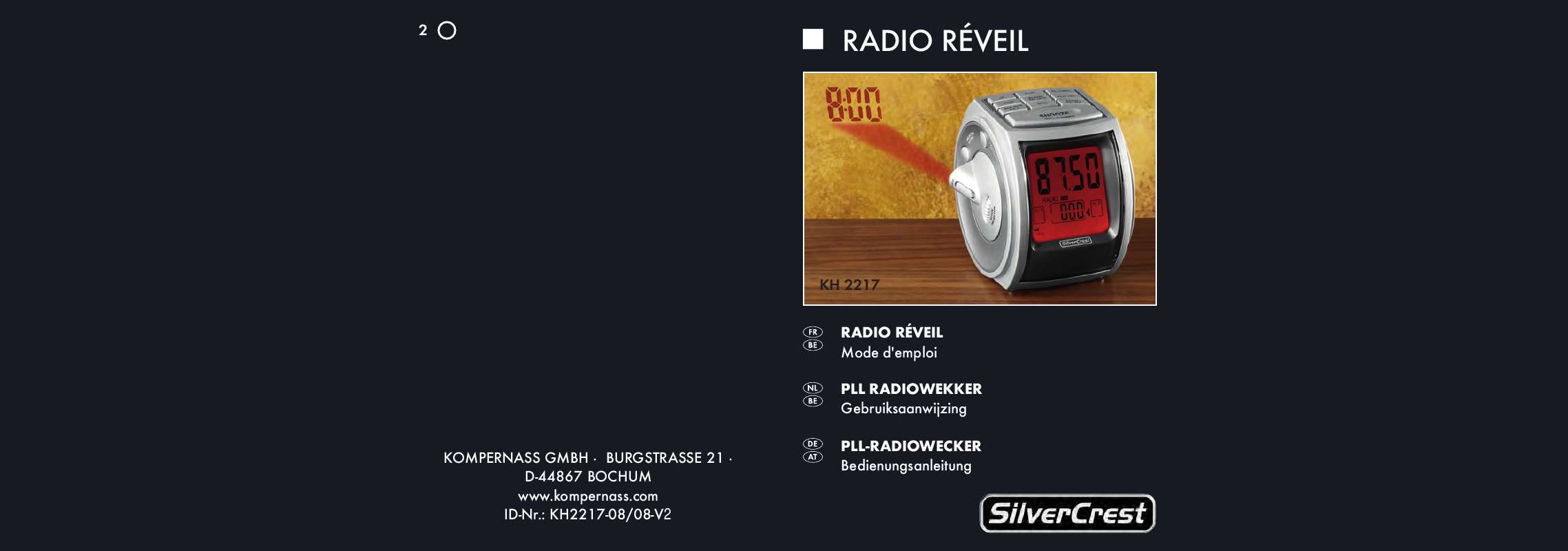 Notice SILVERCREST KH 2217 PLL CLOCK RADIO Trouver une solution à un